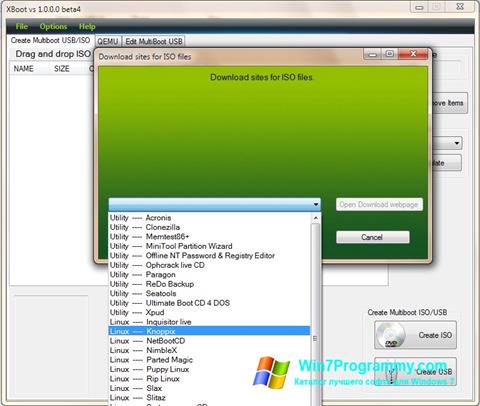 Скриншот программы XBoot для Windows 7