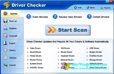 Скриншот программы Driver Checker для Windows 7