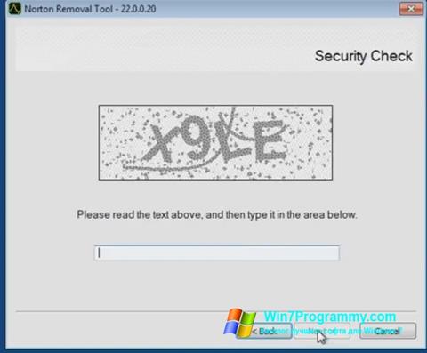 Скриншот программы Norton Removal Tool для Windows 7