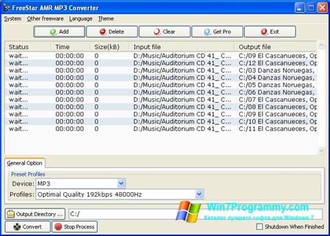 Скриншот программы AMR Player для Windows 7