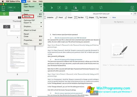 Скриншот программы PDF Editor для Windows 7