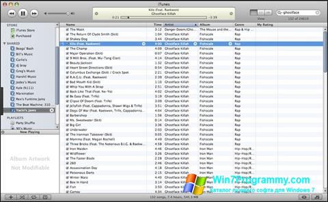 Скриншот программы iTunes для Windows 7