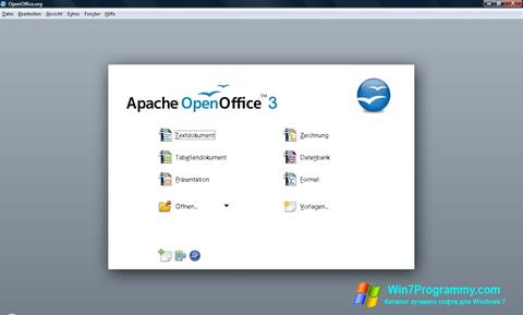 Скриншот программы OpenOffice для Windows 7