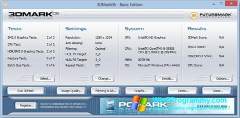 Скриншот программы 3DMark06 для Windows 7