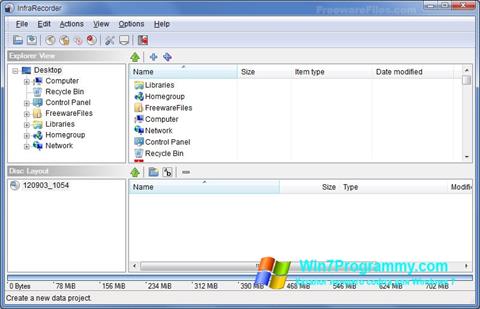 Скриншот программы InfraRecorder для Windows 7