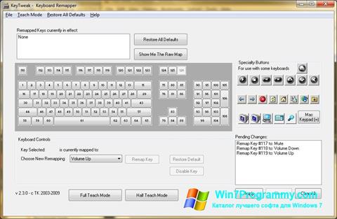 Скриншот программы KeyTweak для Windows 7