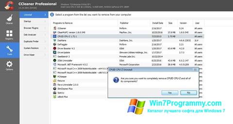 Скриншот программы CCleaner Professional Plus для Windows 7