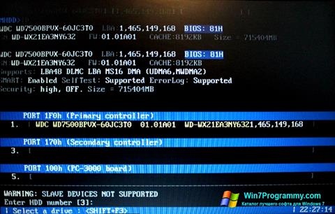 Скриншот программы MHDD для Windows 7