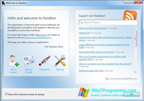 Скриншот программы Pandion для Windows 7