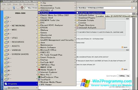 Скриншот программы AviSynth для Windows 7