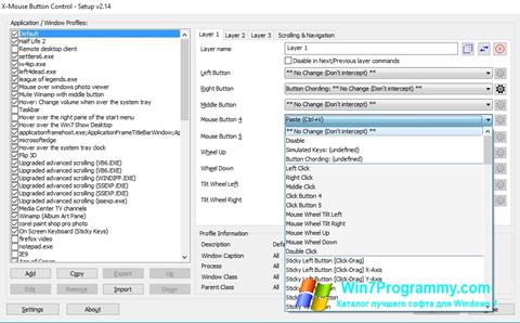 Скриншот программы X-Mouse Button Control для Windows 7