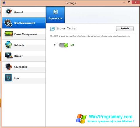 Скриншот программы Easy Settings для Windows 7