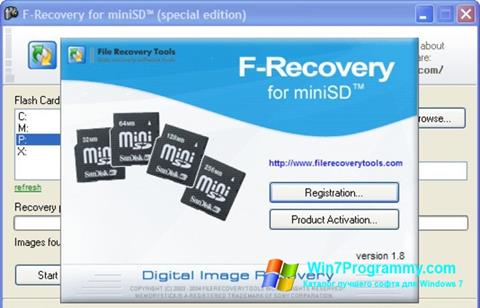 Скриншот программы F-Recovery SD для Windows 7