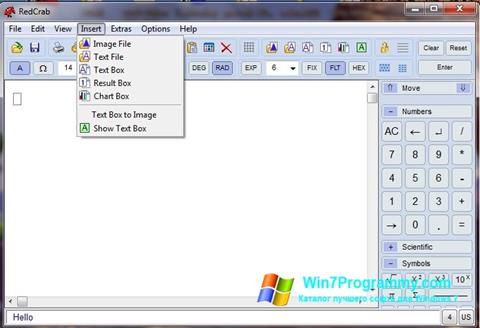Скриншот программы RedCrab Calculator для Windows 7