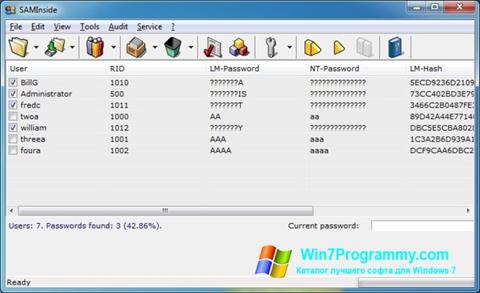 Скриншот программы SAMInside для Windows 7