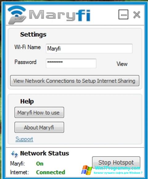 Скриншот программы MaryFi для Windows 7