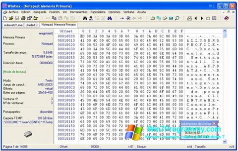 Скриншот программы WinHex для Windows 7
