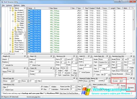 Скриншот программы ReNamer для Windows 7
