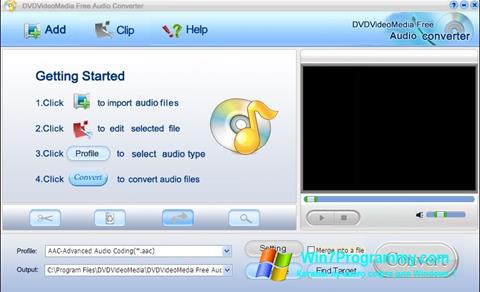 Скриншот программы Free Audio Converter для Windows 7