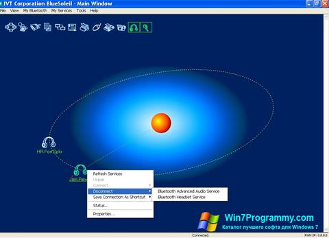 Скриншот программы BlueSoleil для Windows 7