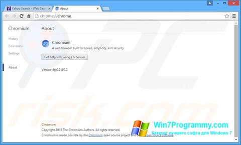 Скриншот программы Chromium для Windows 7