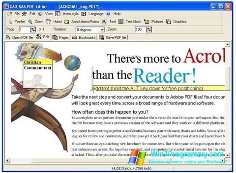 Скриншот программы PDF Reader для Windows 7