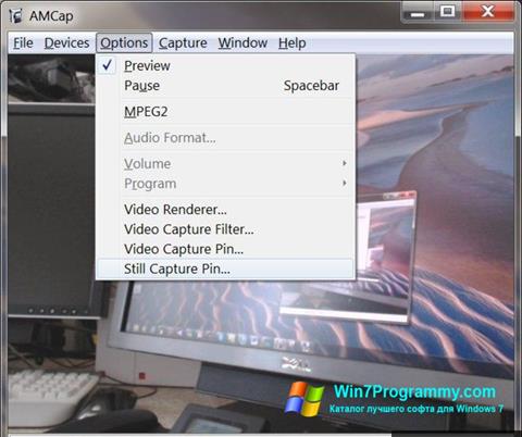 Скриншот программы AMCap для Windows 7