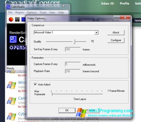 Скриншот программы CamStudio для Windows 7