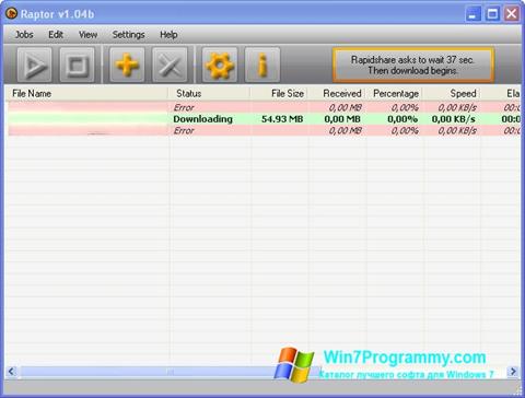 Скриншот программы Raptor для Windows 7