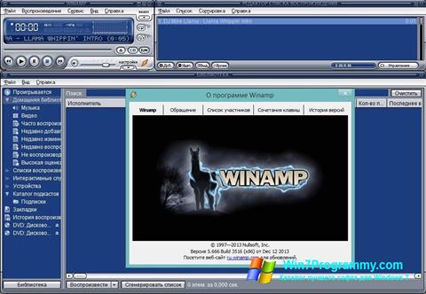 Скриншот программы Winamp Lite для Windows 7