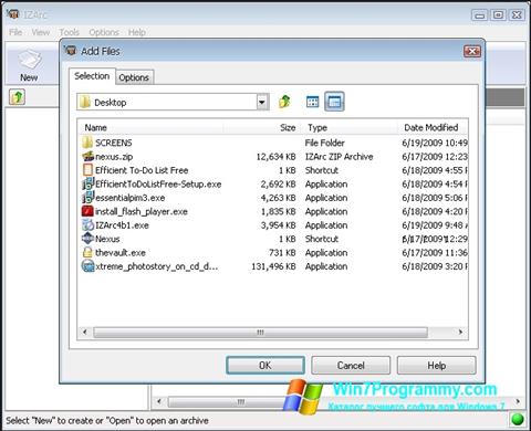 Скриншот программы IZArc для Windows 7