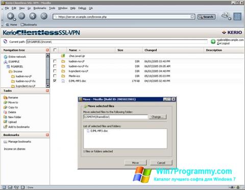 Скриншот программы Kerio VPN Client для Windows 7