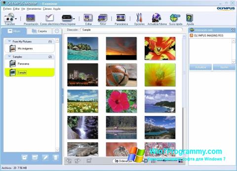 Скриншот программы Olympus Master для Windows 7