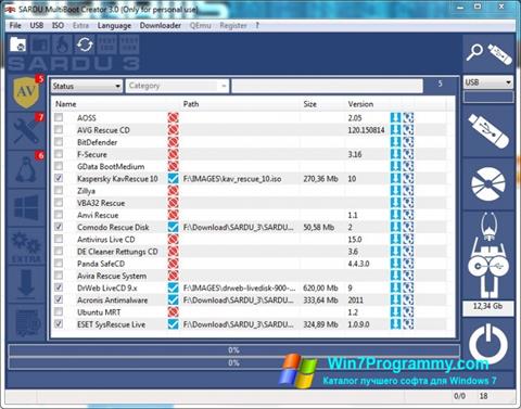 Скриншот программы SARDU для Windows 7