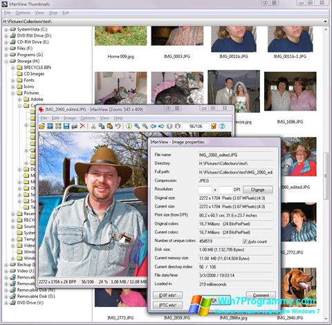 Скриншот программы IrfanView для Windows 7
