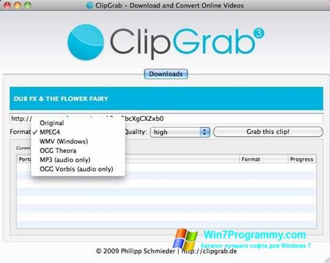 Скриншот программы ClipGrab для Windows 7