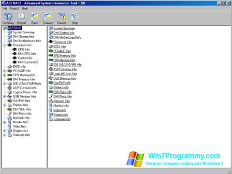 Скриншот программы ASTRA32 для Windows 7