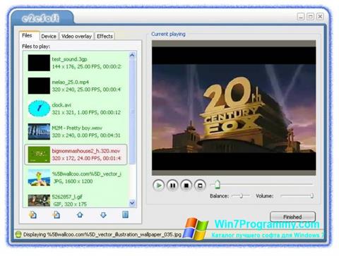 Скриншот программы VCam для Windows 7