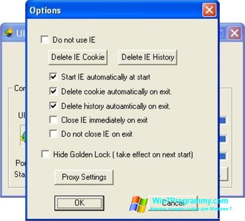Скриншот программы UltraSurf для Windows 7