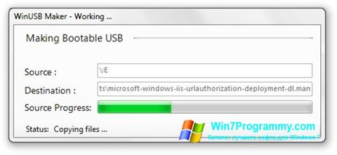Скриншот программы WinUSB Maker для Windows 7