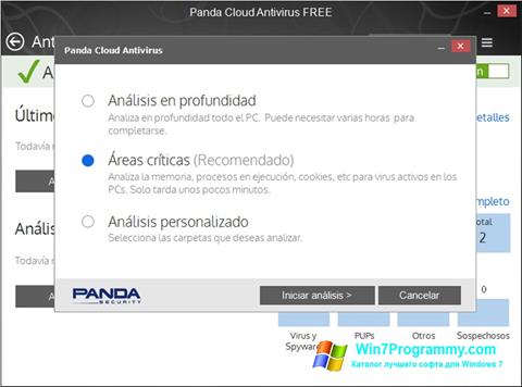 Скриншот программы Panda Cloud для Windows 7