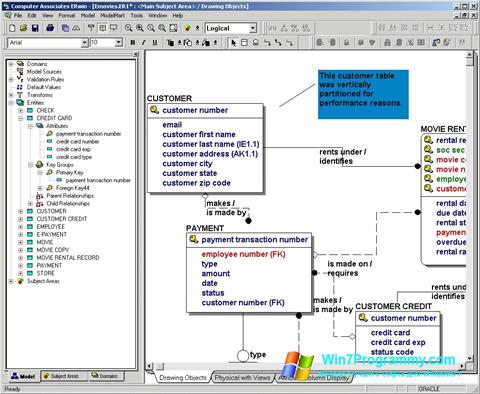 Скриншот программы ERWin для Windows 7